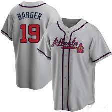 Atlanta Braves #19 Alec Barger Alternate Authentic Player Jersey Stitches Baseball Jerseys