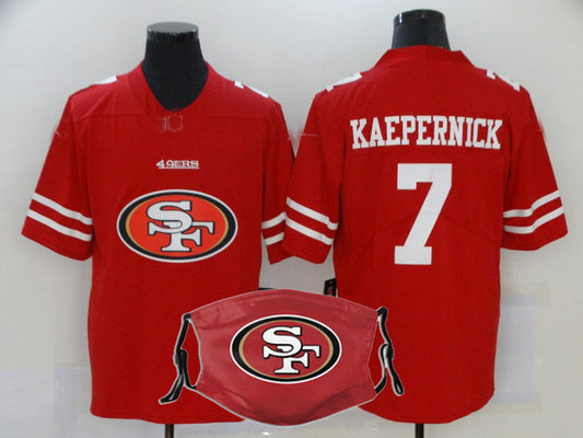 Stitched American SF.49ers #7 Colin Kaepernick Personalize Design Face Mask