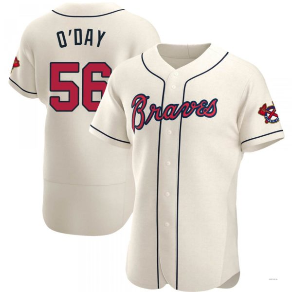 Atlanta Braves #56 Darren O?¡¥Day Cream Alternate Jersey Stitches Baseball Jerseys