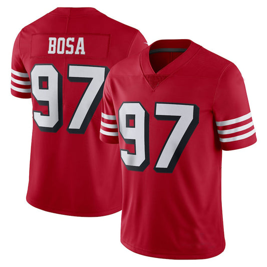 SF.49ers #97 Nick Bosa New Red Black Stitched American Football Jerseys 2022
