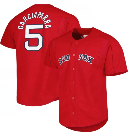 Boston Red Sox #5 Nomar Garciaparra Red Cooperstown Collection Authentic Mitchell & Ness Stitched Baseball Jersey