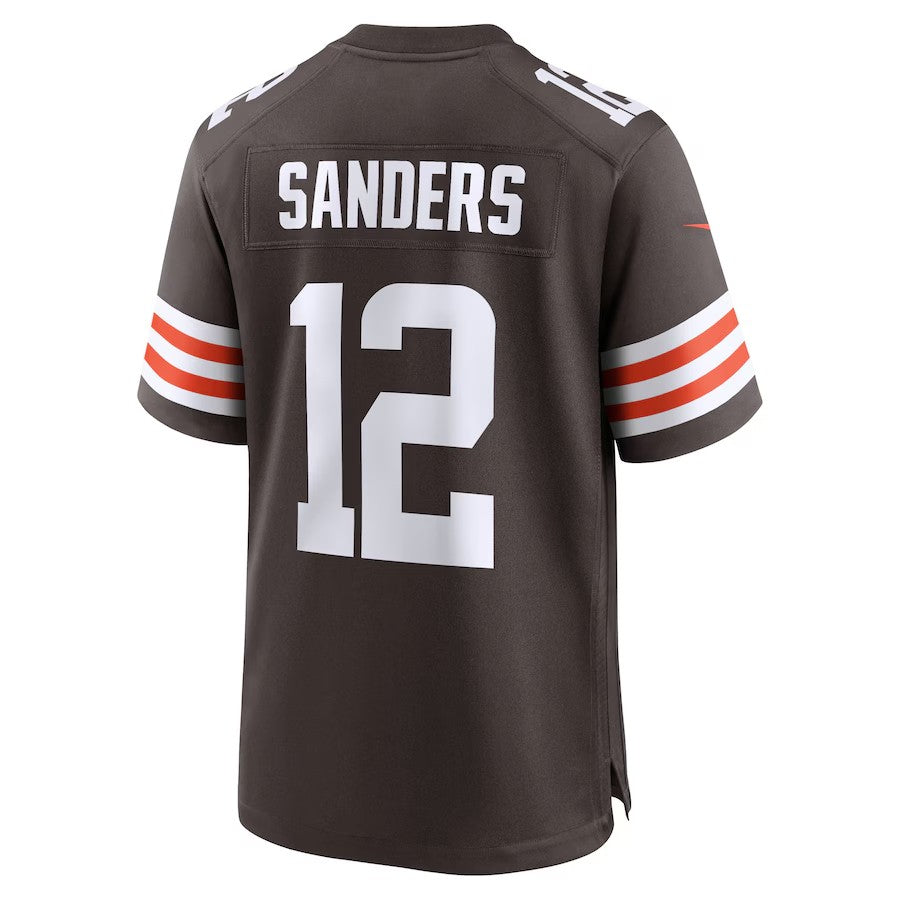 C.Browns #12 Shedeur Sanders 2025 Draft Game Stitched American Football Jerseys