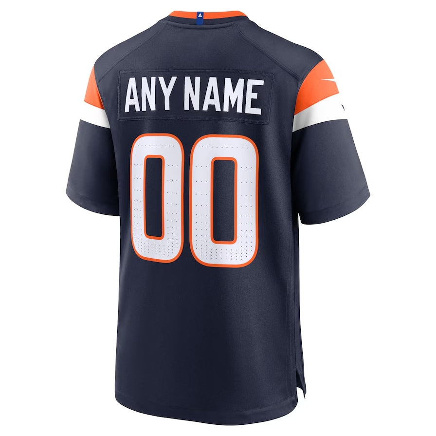 Custom D.Broncos Alternate Game Jersey - Navy American Football Jerseys