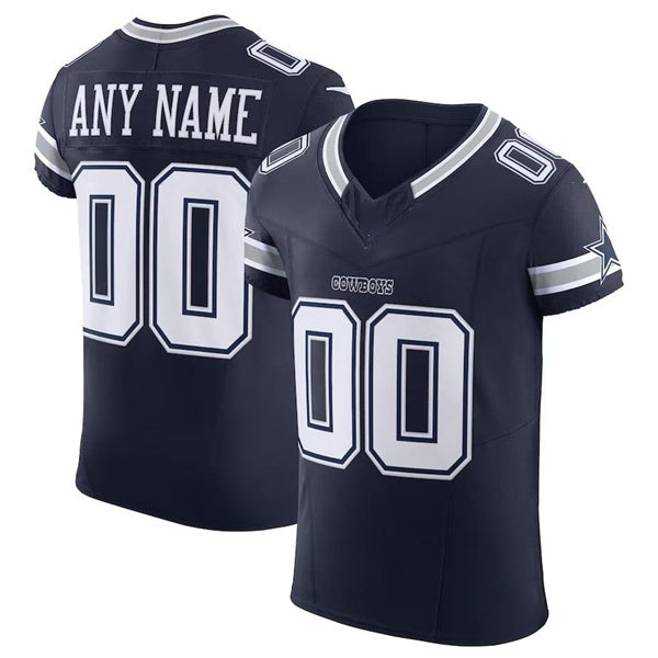 Custom D.Cowboys Navy Scarlet Vapor F.U.S.E. Elite Jersey Stitched American Football Jerseys