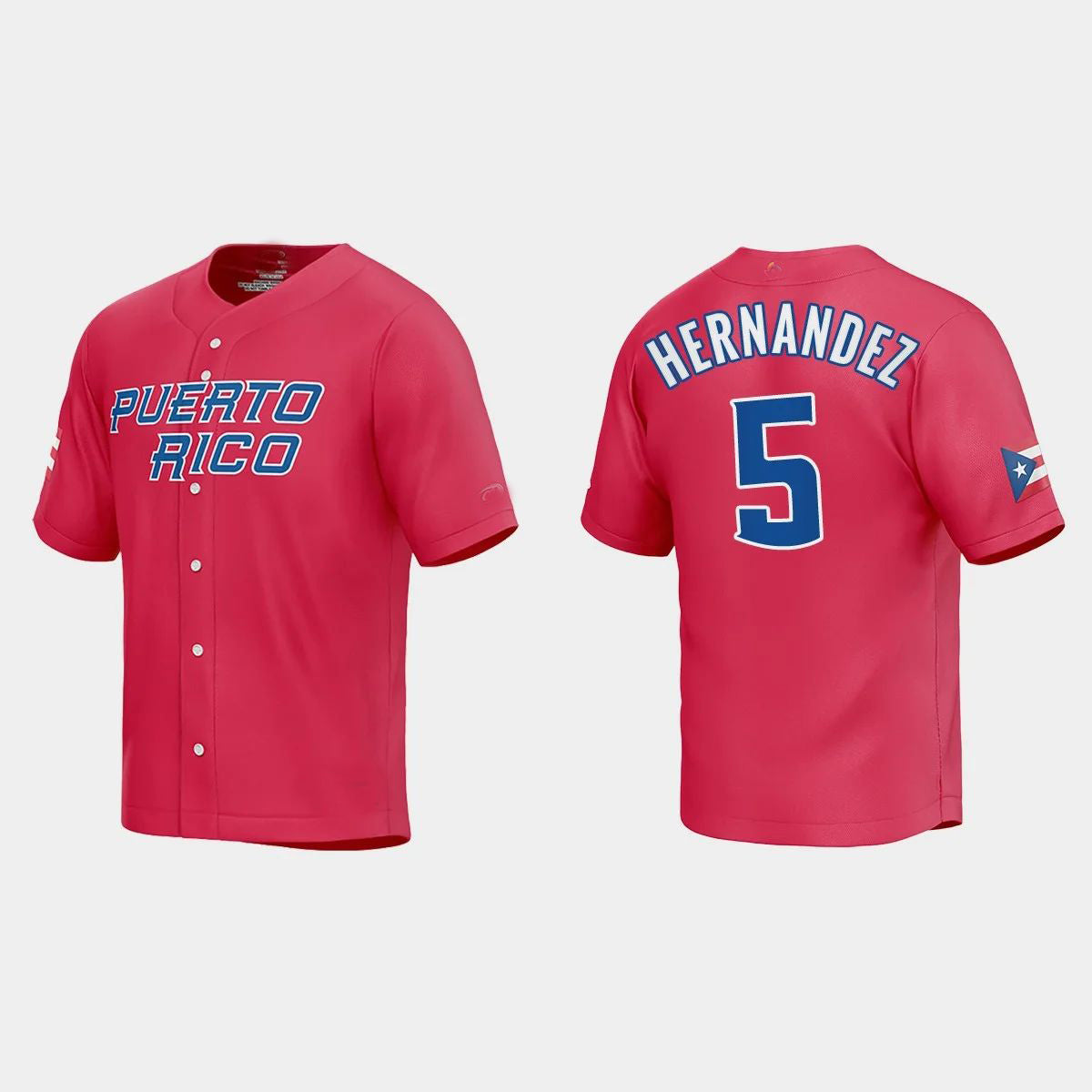 #5 ENRIQUE HERNANDEZ WORLD BASEBALL CLASSIC 2023 WORLD BASEBALL CLASSIC JERSEY ¡§C RED Stitches Baseball Jerseys