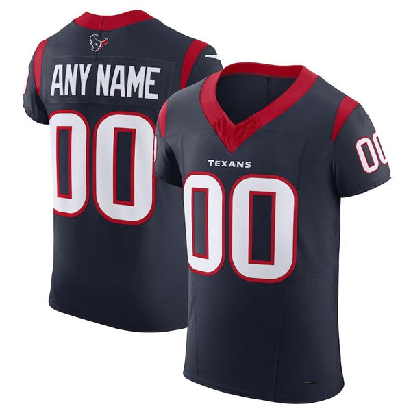 Custom H.Texans Navy Scarlet Vapor F.U.S.E. Elite Jersey Stitched American Football Jerseys