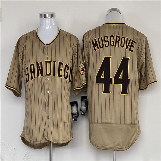 San Diego Padres #44 Joe Musgrove Road Replica Jersey - Brown Baseball Jerseys