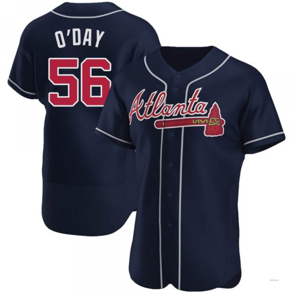 Atlanta Braves #56 Darren O?¡¥Day Navy Alternate Jersey Stitches Baseball Jerseys