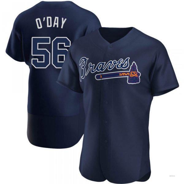 Atlanta Braves #56 Darren O?¡¥Day Navy Alternate Team Name Jersey Stitches Baseball Jerseys