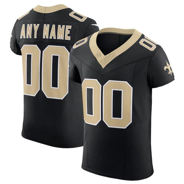Custom NO.Saints Black Scarlet Vapor F.U.S.E. Elite Jersey Stitched American Football Jerseys