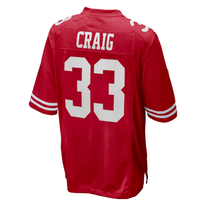 SF. 49ers #33 Roger Craig Vapor Limited Jersey - Scarlet Stitched American Football Jersey