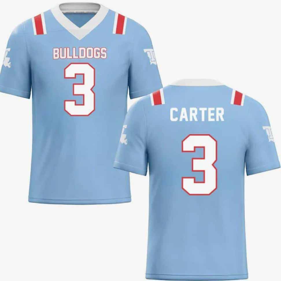 #3 Louisiana Tech Bulldogs Carter Stitched American College Jerseys