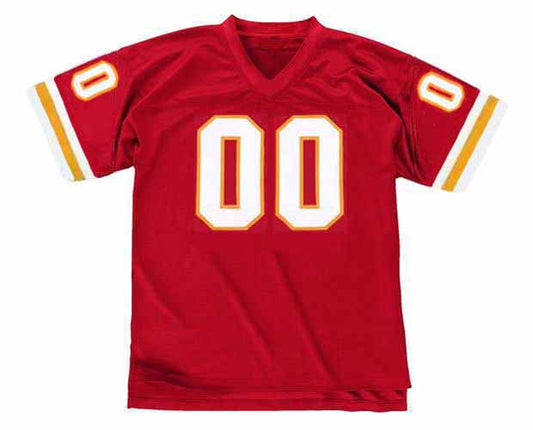 Custom KC.Chiefs Mitchell & Ness Throwback Collection Red Stitched American Football Jerseys