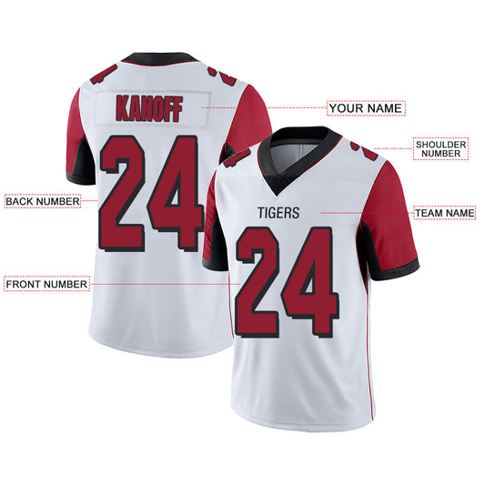 Custom A.Falcon Men's Football American White Vapor Limited Stitched Jersey