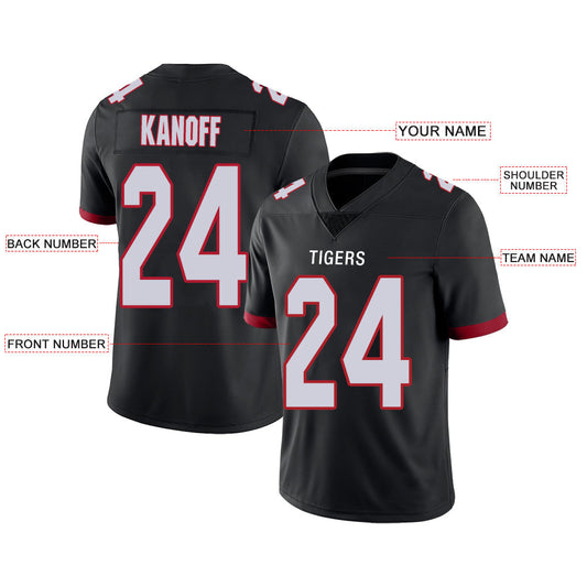 Custom A.Falcon Men's American Black Vapor Limited Stitched Football Jersey