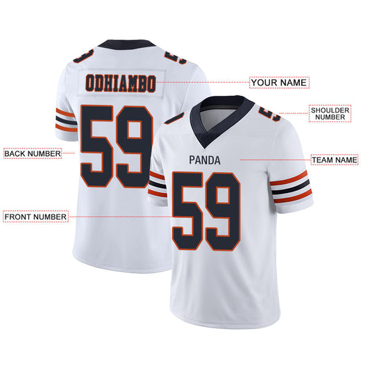 Custom C.Bear Stitched American Football Jerseys Personalize Birthday Gifts White Jersey