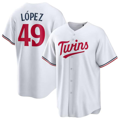 Minnesota Twins #49 Pablo L¡§?pez White Home Limited Player Baseball Jersey