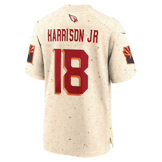A.Cardinals #18 Marvin Harrison Jr. 2025 Rivalries Collection Game Jersey-PUHICS - Natural Stitched American Football Jersey-PUHICSS