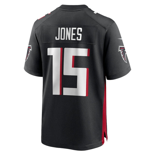 A.Falcons #15 Emory Jones Black Team Game Jersey Stitched American Football Jerseys