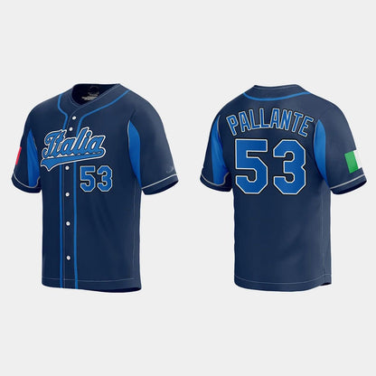 #53 ANDRE PALLANTE WORLD BASEBALL CLASSIC 2023 WORLD BASEBALL CLASSIC JERSEY ¡§C NAVY Stitches Baseball Jerseys