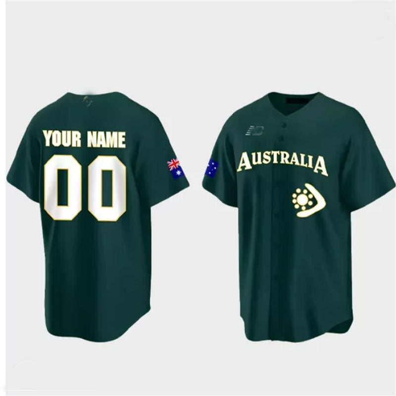 Custom 2023 World Baseball Classic Jersey ¡§C Green Stitches Baseball Jerseys