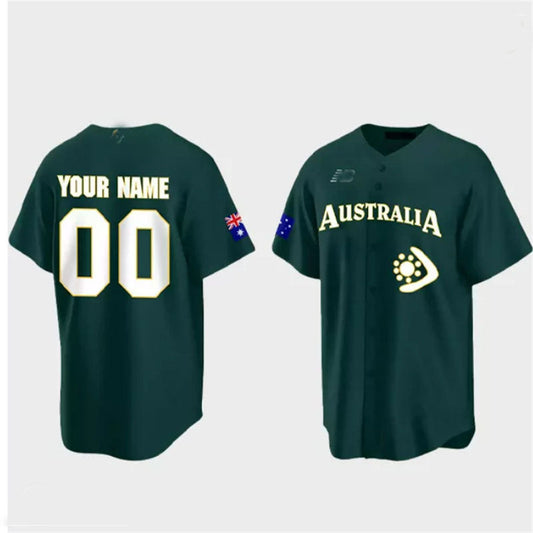 Custom 2023 World Baseball Classic Jersey ¡§C Green Stitches Baseball Jerseys