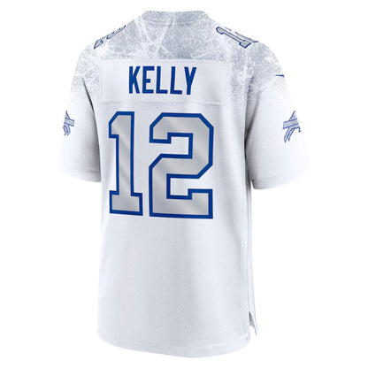 B.Bills #12 Jim Kelly 2025 Rivalries Collection Retired Player Game Jersey-PUHICS - White Football Stitched American Jersey-PUHICSS
