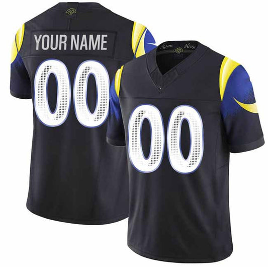 Custom LA.Rams Active Player Black 2025 F.U.S.E. Rivalries Vapor Limited Football Stitched Jersey-PUHICS