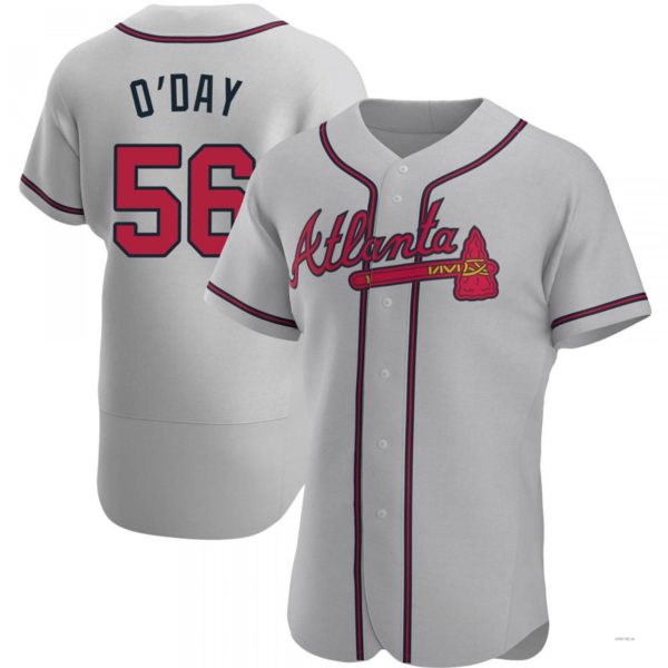 Atlanta Braves #56 Darren O?¡¥Day Gray Road Jersey Stitches Baseball Jerseys