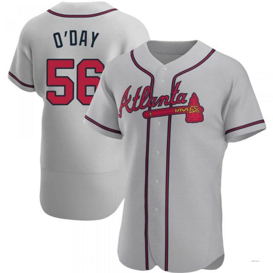 Atlanta Braves #56 Darren O?¡¥Day Gray Road Jersey Stitches Baseball Jerseys
