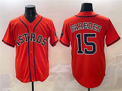 Houston Astros #15 Isaac Paredes Orange Cool Base Stitched Baseball Jersey