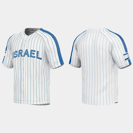 ISRAEL BASEBALL 2023 WORLD BASEBALL CLASSIC JERSEY ¡§C WHITE Stitches Baseball Jerseys