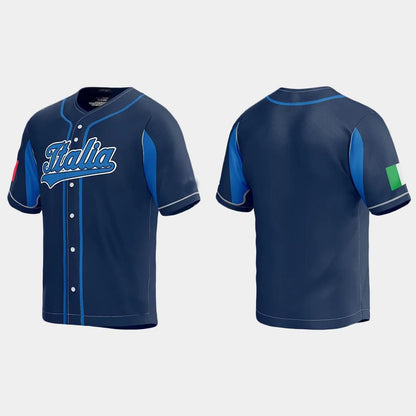 ITALY BASEBALL 2023 WORLD BASEBALL CLASSIC JERSEY ¡§C NAVY Stitches Baseball Jerseys