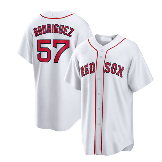 Boston Red Sox  #57 Joely Rodr¡§aguez Home Replica Player Jersey - White Baseball Jerseys