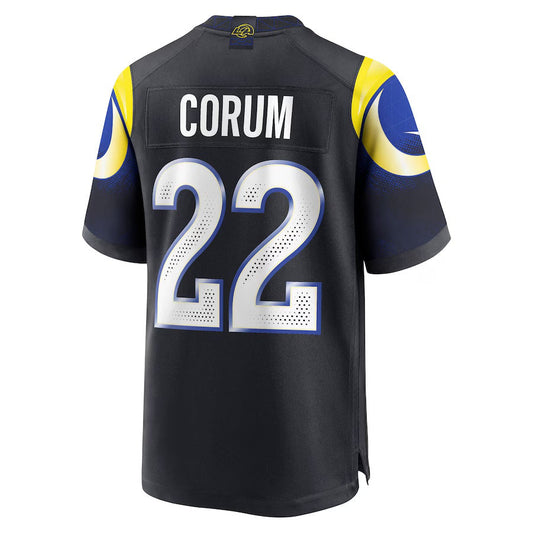 LA.Rams #22 Blake Corum 2025 Rivalries Collection Game Jersey-PUHICS - Midnight Blue Stitched American Football Jersey-PUHICSS