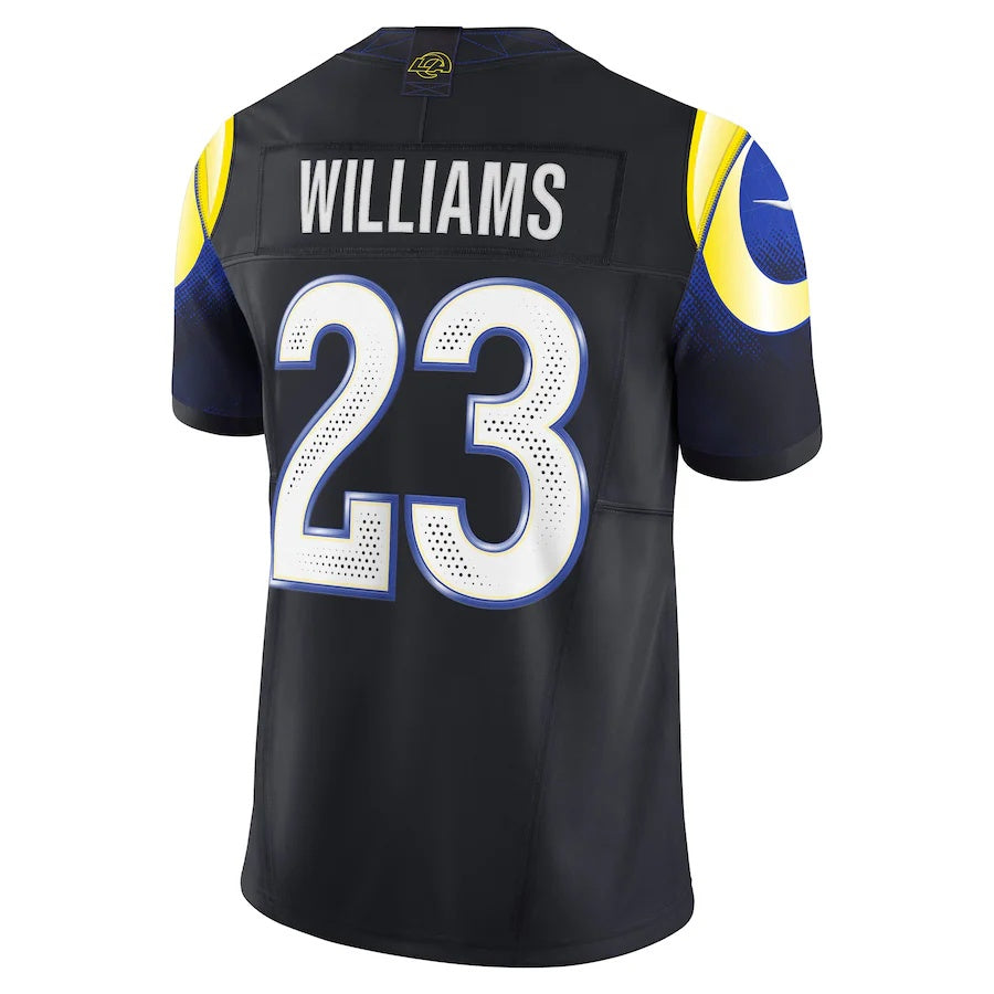 LA.Rams #23 Kyren Williams 2025 Rivalries Collection Limited Jersey-PUHICS - Midnight Blue Stitched American Football Jersey-PUHICSS