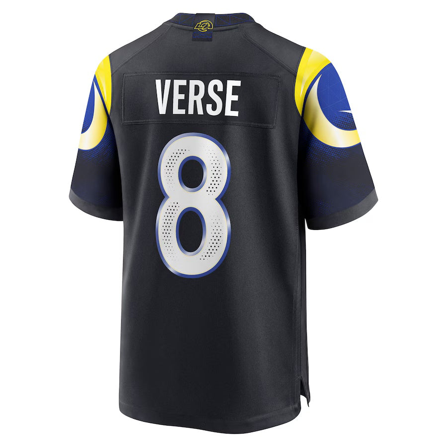 LA.Rams #8 Jared Verse 2025 Rivalries Collection Game Jersey-PUHICS - Midnight Blue Stitched American Football Jersey-PUHICSS