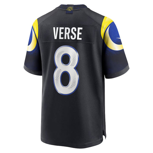 LA.Rams #8 Jared Verse 2025 Rivalries Collection Game Jersey-PUHICS - Midnight Blue Stitched American Football Jersey-PUHICSS