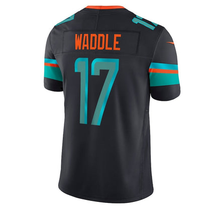 M.Dolphins #17 Jaylen Waddle 2025 Rivalries Collection Limited Jersey-PUHICS - Pitch Blue Stitched American Football Jersey-PUHICSS