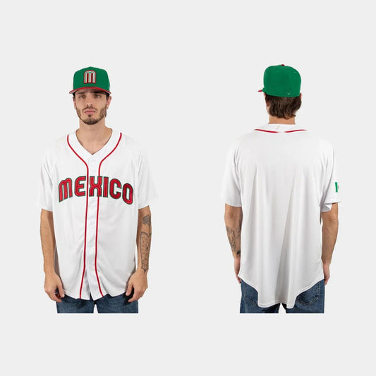 MEXICO BASEBALL 2023 WORLD BASEBALL CLASSIC JERSEY ¡§C WHITE Stitches Baseball Jerseys