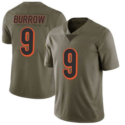 Men's #9 Joe Burrow C.Bengal Limited Stitched Jerseys Football