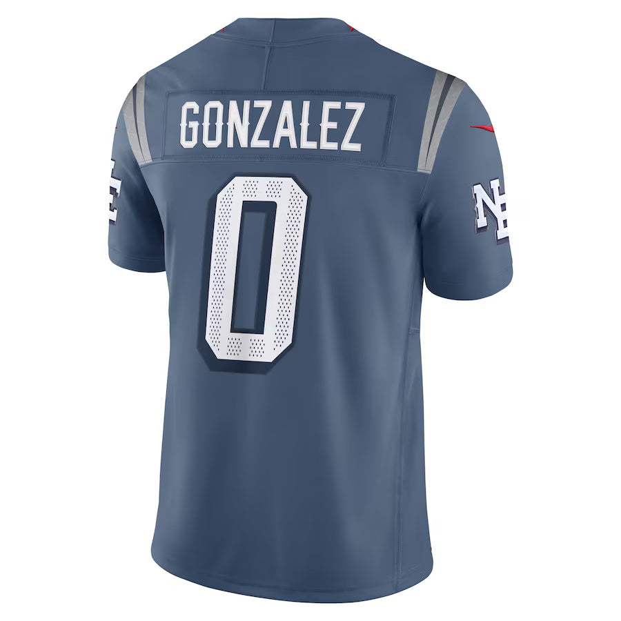 NE.Patriots #0 Christian Gonzalez 2025 Rivalries Collection Limited Jersey-PUHICS - Storm Blue Stitched American Football Jersey-PUHICSS