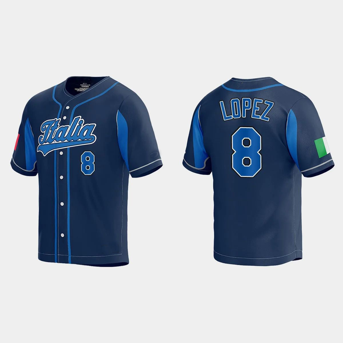 #8 NICKY LOPEZ WORLD BASEBALL CLASSIC 2023 WORLD BASEBALL CLASSIC JERSEY ¡§C NAVY Stitches Baseball Jerseys