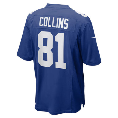NY.Giants #81 Beaux Collins Royal Team Game Stitched American Football Jerseys
