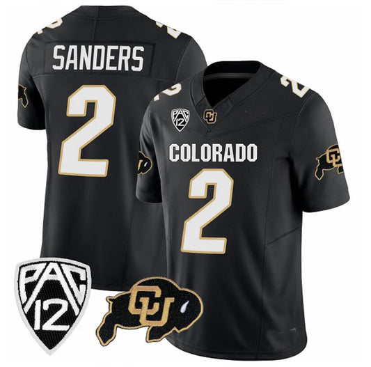 #2 Shedeur Sanders C.Buffaloes Original Retro Brand NIL Football Player Jersey ¨C Black Stitched American College Jerseys