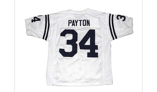 J.State white and navy blue #34 Walter Payton college jersey