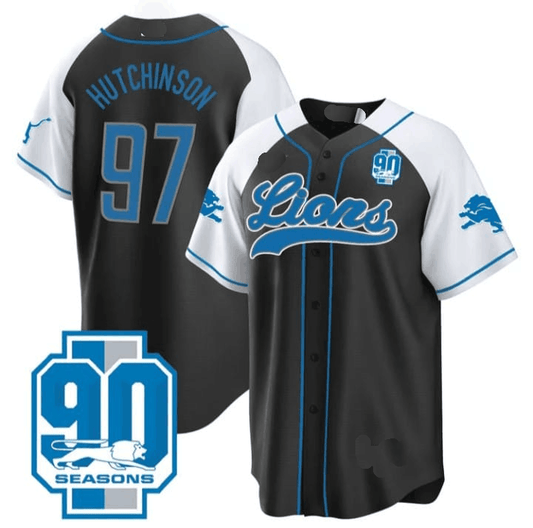 D. Lions #97 Aidan Hutchinson Black  2024 American Football Jerseys