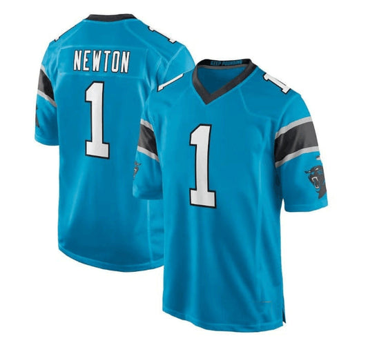 C.Panthers #1 Cam Newton Blue Game Jersey Stitched American Football Jerseys