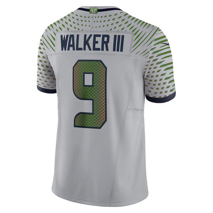 S.Seahawks #9 Kenneth Walker III 2025 Rivalries Collection Limited Jersey-PUHICS - Wolf Gray Stitched American Football Jersey-PUHICSS