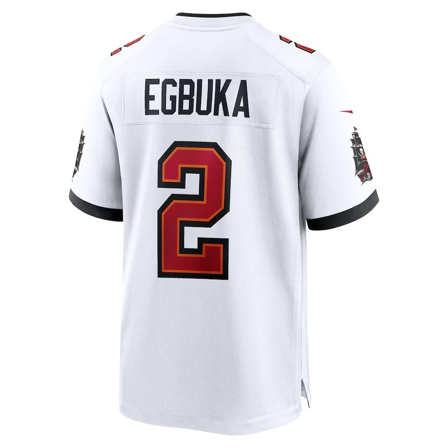 TB.Buccaneers #2 Emeka Egbuka White 50th Season Game American Football Jerseys